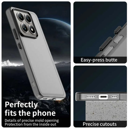 Xiaomi 14T Kotelo PC+TPU+PET Mattapintainen Putoamista Estävä Takakuori - Musta