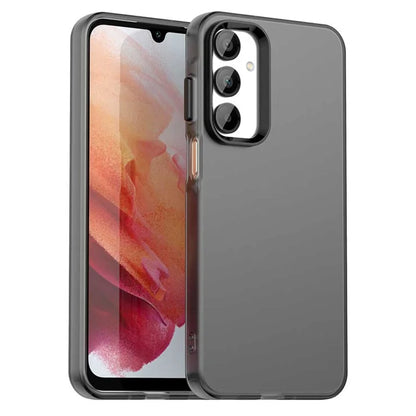 Samsung Galaxy A16 5G / A16 4G Case PC+TPU+PET Matte Anti-Drop Phone Back Cover - Black