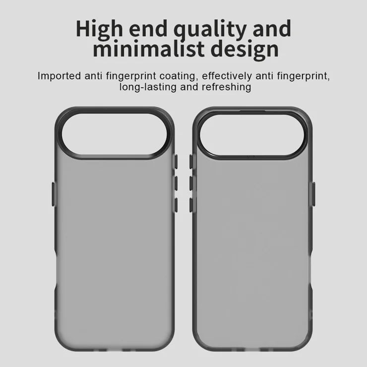 iPhone Air Case PC + TPU + PET Matte Anti-Drop Phone Back Cover - Black