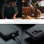CASEME For Samsung Galaxy S26 Ultra Case 023 Series RFID Blocking Glossy Stand Phone Cover - Black
