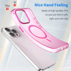 iPhone 15 Pro Max Translucent Case Magnetic Phone Cover Compatible with MagSafe - Pink