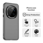 Honor Magic7 Pro 5G Case PC+TPU+PET Matte Anti-Drop Phone Back Cover - Black