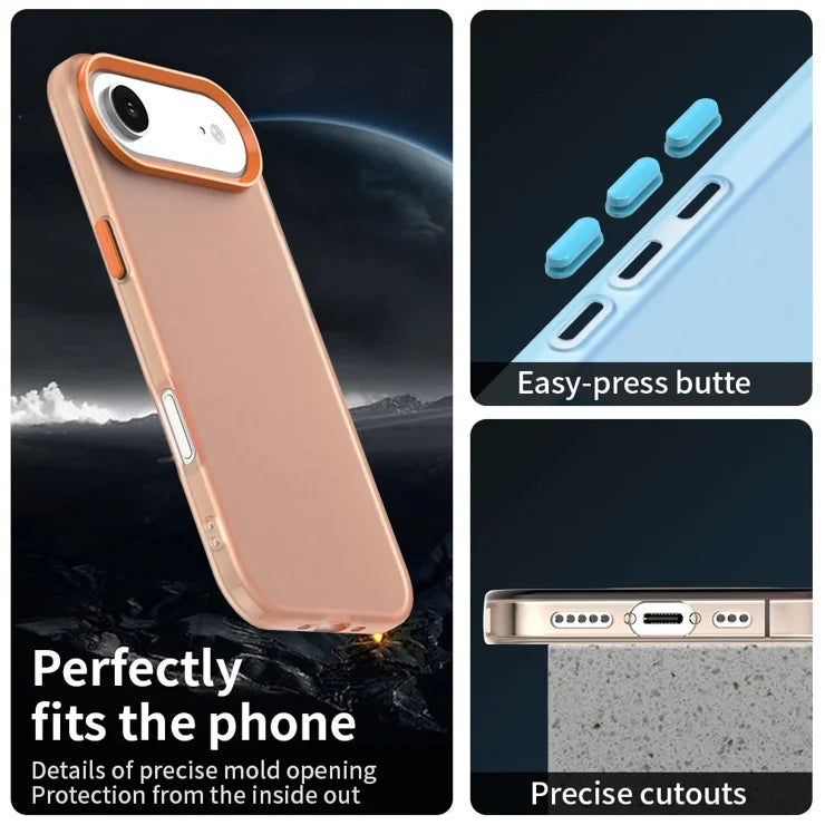 iPhone Air Case PC + TPU + PET Matte Anti-Drop Phone Back Cover - Orange