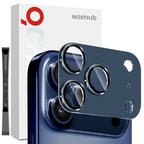 iPhone 17 Pro Max Camera Lens Protector Matte Integrated Metal Tempered Glass Lens Film - Blue