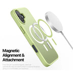 DUX DUCIS Yind Series For iPhone 16 Matte Case Compatible with MagSafe PC+TPU Phone Cover - Green