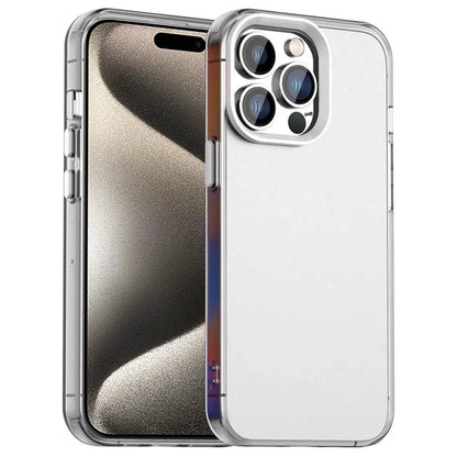 iPhone 15 Pro Case PC+TPU+PET Matte Anti-Drop Phone Back Cover - White