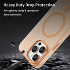 iPhone 16 Pro Max Case Compatible with MagSafe TPU + PC Slim Matte Translucent Phone Cover - Orange