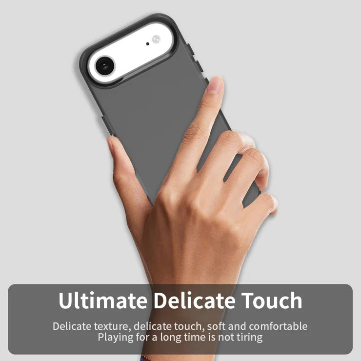iPhone Air Case PC + TPU + PET Matte Anti-Drop Phone Back Cover - Black