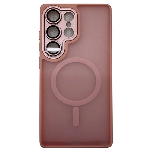 Samsung Galaxy S26 Ultra Case Compatible with MagSafe Skin-Touch PC + TPU Phone Cover - Pink