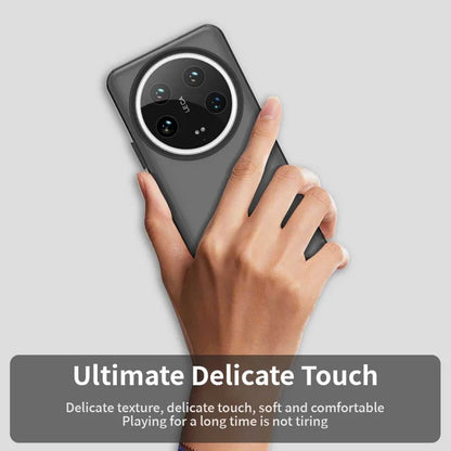 Xiaomi 14 Ultra Case PC+TPU+PET Matte Anti-Drop Phone Back Cover - Black