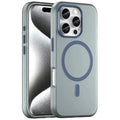 iPhone 16 Pro Case Compatible with MagSafe TPU + PC Slim Matte Translucent Phone Cover - Dark Blue