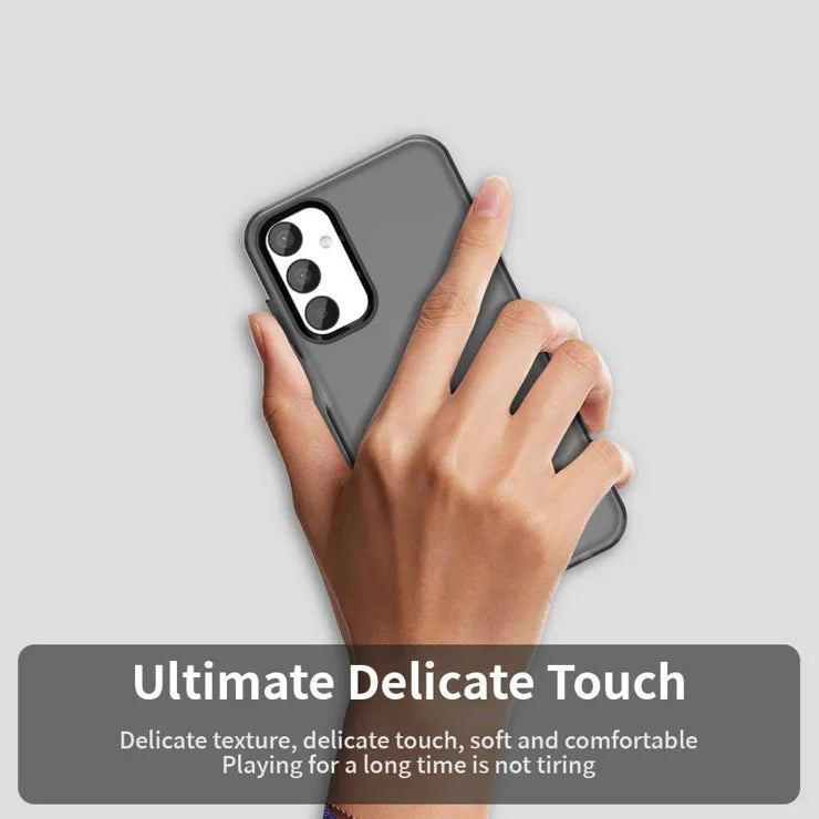 Samsung Galaxy A05s 4G / M14 4G / F14 G4 Case PC+TPU+PET Matte Anti-Drop Phone Back Cover - Black