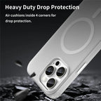 iPhone 16 Pro Max Case Compatible with MagSafe TPU + PC Slim Matte Translucent Phone Cover - White