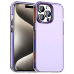 iPhone 15 Pro Max Case PC+TPU+PET Matte Anti-Drop Phone Back Cover - Purple