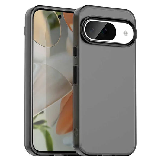 Google Pixel 9 / 9 Pro Case PC+TPU+PET Matte Anti-Drop Phone Back Cover - Black