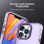 iPhone 13 Pro Max Case PC+TPU+PET Matte Anti-Drop Phone Back Cover - Purple