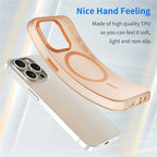 iPhone 16 Pro Case Compatible with MagSafe TPU + PC Slim Matte Translucent Phone Cover - Orange