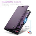 CASEME For Samsung Galaxy S26 Ultra Case 023 Series RFID Blocking Glossy Stand Phone Cover - Purple