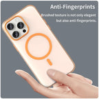 iPhone 15 Pro Case Translucent Matte Back Slim Phone Cover - Orange