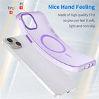 iPhone 15 Plus / 14 Plus Magnetic Case Translucent Matte Anti-Fingerprint Phone Cover - Dark Purple