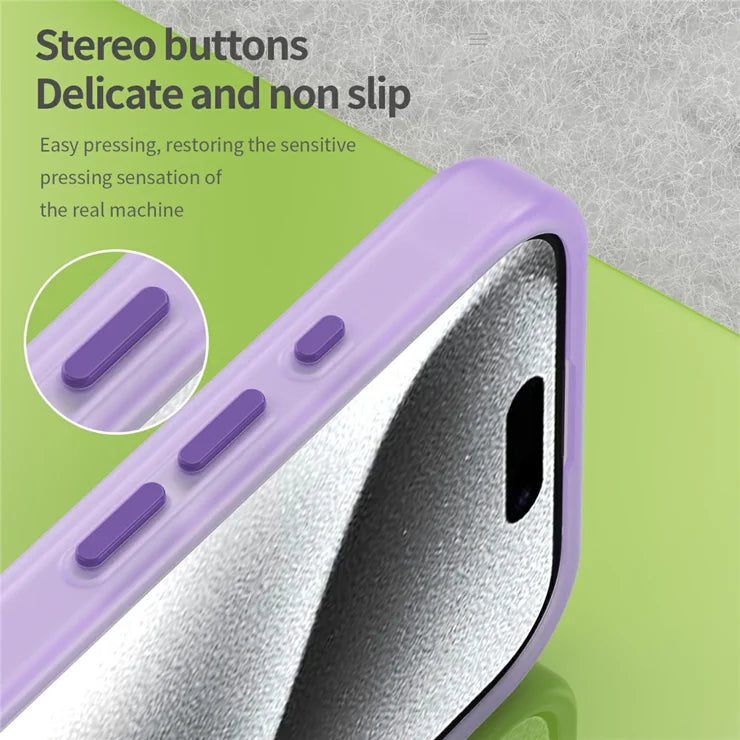iPhone 16 Pro Case Compatible with MagSafe TPU + PC Slim Matte Translucent Phone Cover - Dark Purple
