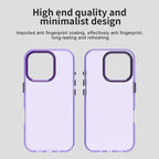 iPhone 16 Pro Max Case PC+TPU+PET Matte Anti-Drop Phone Back Cover - Purple