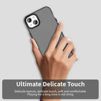 iPhone 15 Case PC+TPU+PET Matte Anti-Drop Phone Back Cover - Black