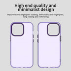 iPhone 14 Pro Max Case PC+TPU+PET Matte Anti-Drop Phone Back Cover - Purple