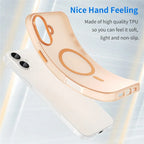 iPhone 16 Plus Case Compatible with MagSafe TPU + PC Slim Matte Translucent Phone Cover - Orange