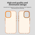 iPhone 16 Plus Case PC+TPU+PET Matte Anti-drop Phone Back Cover - Orange