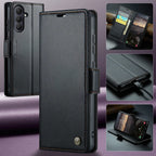 CASEME For Samsung Galaxy S26+ Case 023 Series RFID Blocking Glossy Stand Phone Cover - Black
