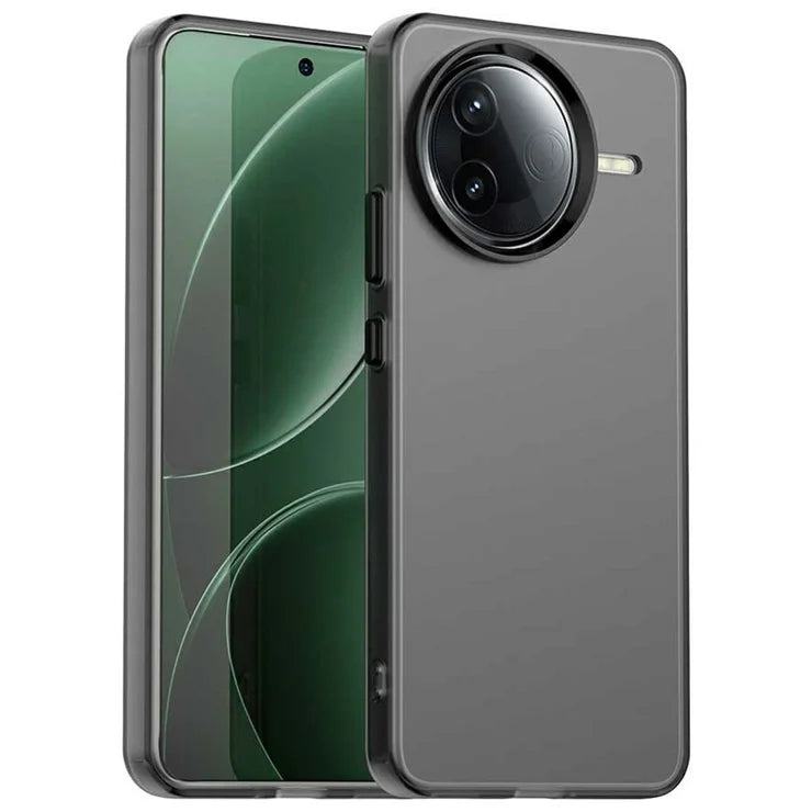Xiaomi Poco F7 Pro 5G / Redmi K80 5G Case PC+TPU+PET Matte Anti-Drop Phone Back Cover - Black