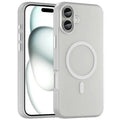 iPhone 16 Plus Case Compatible with MagSafe TPU + PC Slim Matte Translucent Phone Cover - White
