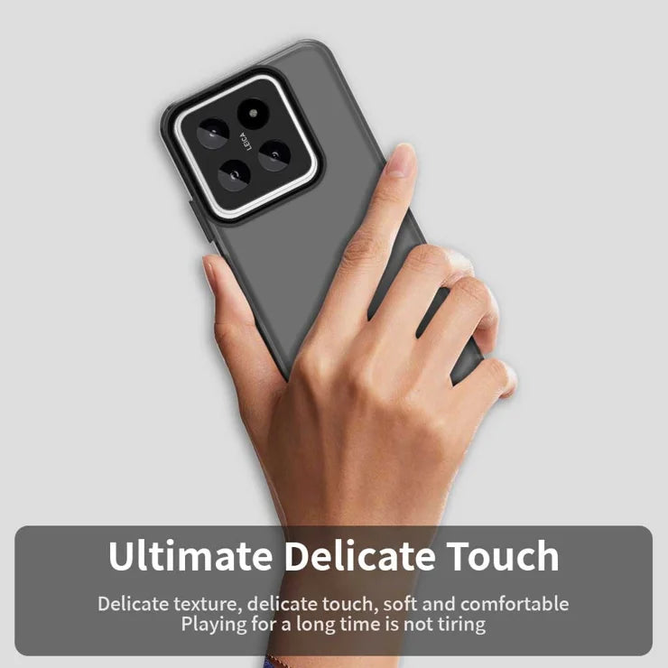 Xiaomi 14 Pro Case PC+TPU+PET Matte Anti-Drop Phone Back Cover - Black