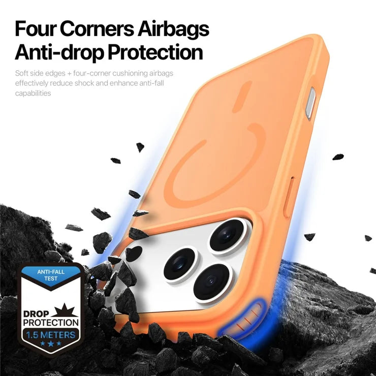 DUX DUCIS Yind Series For iPhone 17 Pro Case TPU + PC Matte Phone Cover Compatible with MagSafe - Orange