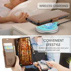 CASEME For Samsung Galaxy S26+ Case 023 Series RFID Blocking Glossy Stand Phone Cover - Brown