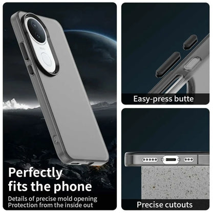 vivo S20 5G Case PC+TPU+PET Matte Anti-Drop Phone Back Cover - Black