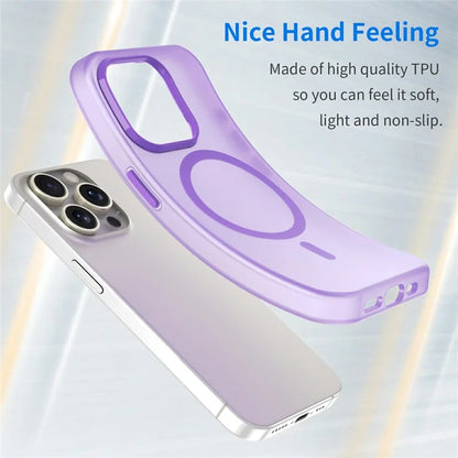 iPhone 16 Pro Max Case Compatible with MagSafe TPU + PC Slim Matte Translucent Phone Cover - Dark Purple
