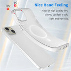 iPhone 15 Magnetic Case Matte Phone Cover Anti-Fingerprint Anti-Scratch - White