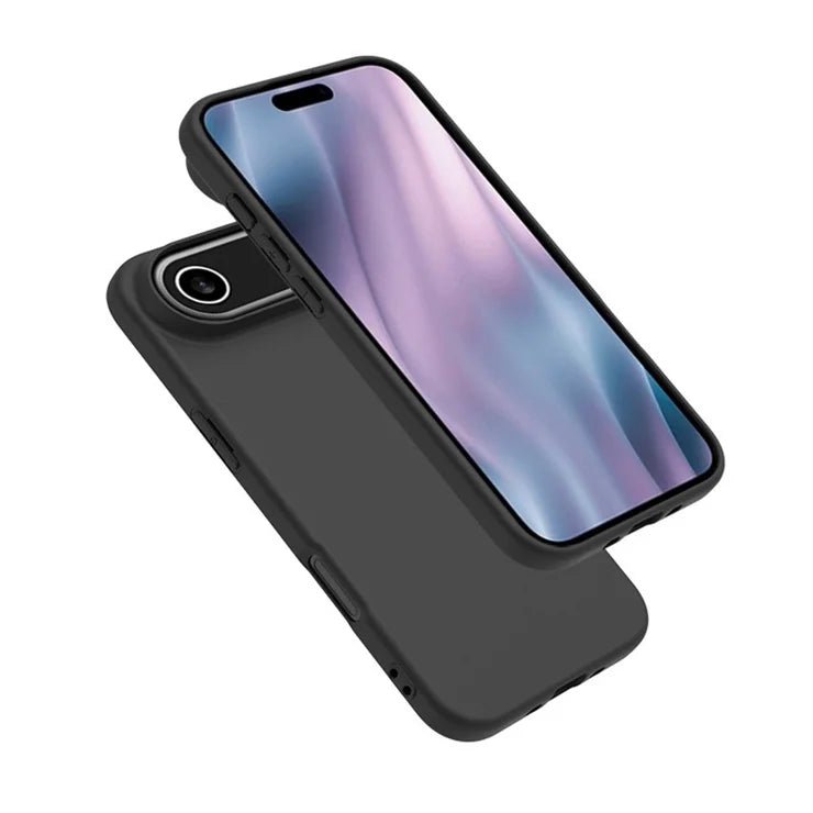 For iPhone Air Case Soft Matte Back TPU Black Phone Cover , Large Cutout