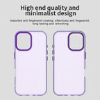 iPhone 16 Plus Case PC+TPU+PET Matte Anti-drop Phone Back Cover - Purple