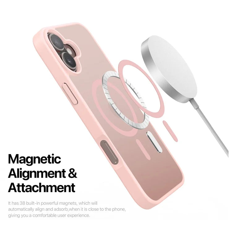 DUX DUCIS For iPhone 17 Case  Yind Series PC+TPU Phone Cover Compatible with MagSafe - Light Pink