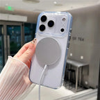 iPhone 17 Pro Magnetic Clear Case PC +TPU Hybrid Phone Cover Compatible with MagSafe