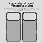 iPhone 17 Pro Case PC + TPU + PET Matte Anti-Drop Phone Back Cover - Black