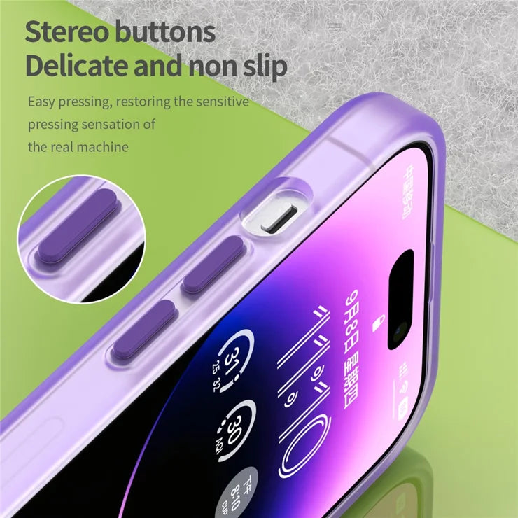 Magnetic Case for iPhone 14 Pro Max Compatible with MagSafe Translucent Matte Back Cover - Dark Purple