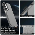 Samsung Galaxy A36 5G / A56 5G Case PC+TPU+PET Matte Anti-Drop Phone Back Cover - Black