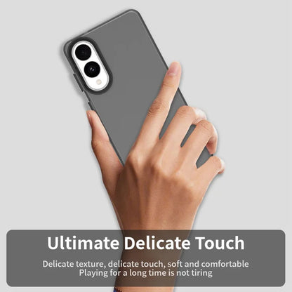 Samsung Galaxy S25 Edge Case PC + TPU + PET Matte Anti-Drop Phone Back Cover - Black