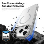 DUX DUCIS Yind Series For iPhone 17 Pro Case TPU + PC Matte Phone Cover Compatible with MagSafe - Grey