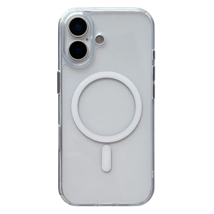 iPhone 17 Magnetic Clear Case PC + TPU Hybrid Phone Cover Compatible with MagSafe