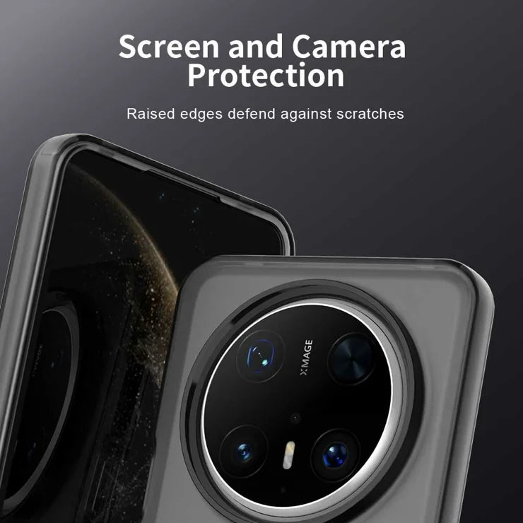 Huawei Mate 70 Pro / 70 Pro+ Case PC+TPU+PET Matte Anti-Drop Phone Back Cover - Black